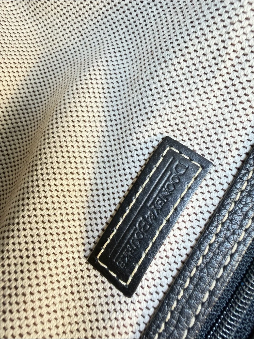 Dooney & Bourke Gray Monogram Backpack with Black Trim H087